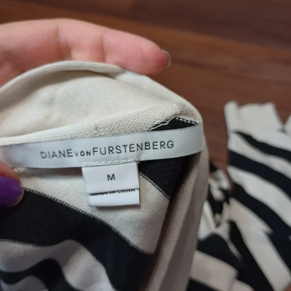 diane von furstenberg carlisle silk blend striped longline cardigan - Picture 5 of 15